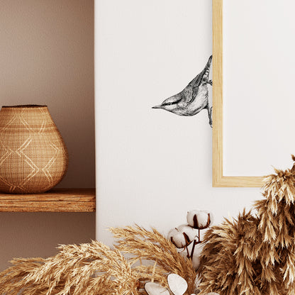 Nuthatch & Long-Tailed Tit Wall Sticker Set