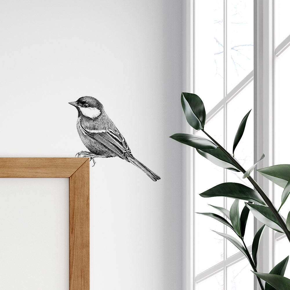 Great Tit And Blue Tit Wall Sticker Set